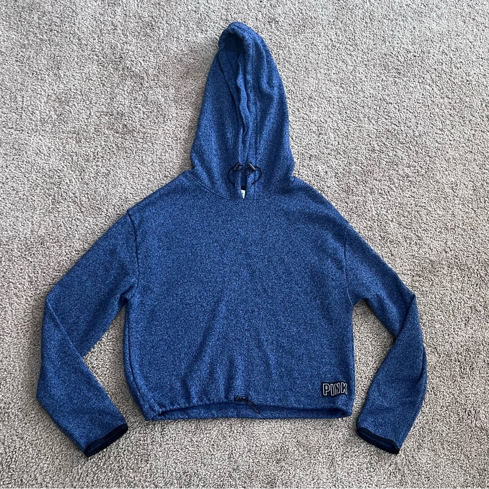 PINK Victoria’s Secret Blue Cinched Waist Hoodie